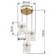 Pendule, Lustre suspendate - Lustra moderna cu 3 pendule GORLEY auriu