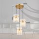 Pendule, Lustre suspendate - Lustra moderna cu 3 pendule GORLEY auriu