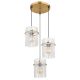 Pendule, Lustre suspendate - Lustra moderna cu 3 pendule GORLEY auriu
