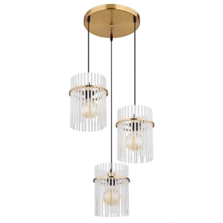 Pendule, Lustre suspendate - Lustra moderna cu 3 pendule GORLEY auriu