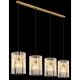 Pendule, Lustre suspendate - Lustra moderna cu 4 pendule GORLEY auriu