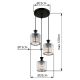 Pendule, Lustre suspendate - Lustra moderna cu 3 pendule JORDANA