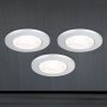 Set de 3 Spoturi LED incastrabile tavan ARTIST D-4,4cm argintiu