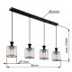 Pendule, Lustre suspendate - Lustra moderna cu 4 pendule JORDANA