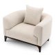 Fotolii - Fotoliu confortabil design LUX Brannan, Boucle chalk white