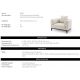 Fotolii - Fotoliu confortabil design LUX Brannan, Boucle chalk white