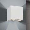 Aplica LED ambientala de exterior cu senzor de miscare IP54 CUBE-S alba