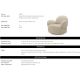 Fotolii - Fotoliu pivotant design LUX Madrone, Boucle sonata cream