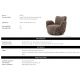 Fotolii - Fotoliu pivotant design LUX Merida, Boucle sonata red