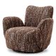 Fotoliu pivotant design LUX Merida, Boucle sonata red
