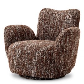 Fotoliu pivotant design LUX Merida, Boucle sonata red