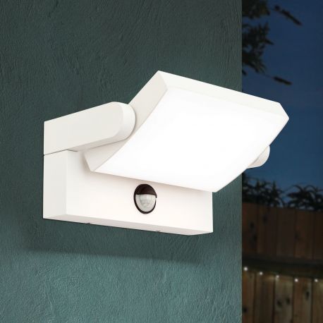Aplice - Aplica LED reglabila de exterior cu senzor de miscare IP54 GINGE alba
