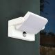 Aplice - Aplica LED reglabila de exterior cu senzor de miscare IP54 GINGE alba