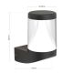 Aplice - Aplica LED de exterior moderna IP65 MIDNIGHT antracit