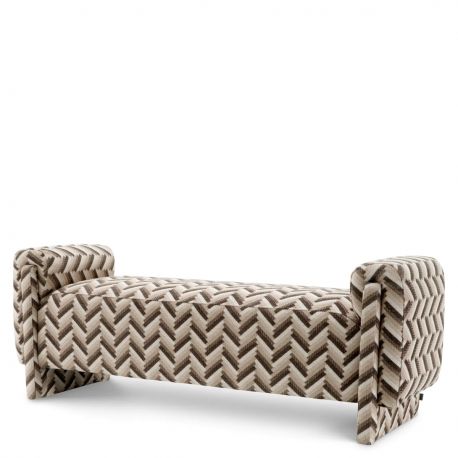 Banchete-Tabureti - Bancheta eleganta design LUX Del Vale, Chevron brown