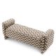 Banchete-Tabureti - Bancheta eleganta design LUX Del Vale, Chevron brown
