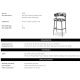 Scaune Bar - Scaun bar design LUX Bar Stool Folsom, Brooklyn black