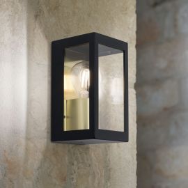 Aplice - Aplica de exterior stil contemporan IP44 LUMINA negru/alama