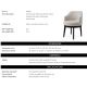 Scaune - Scaun dining design LUX Sofia, Seashell off white