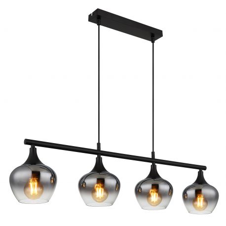 Pendule, Lustre suspendate - Lustra suspendata design modern MAXY 4L negru/fumuriu