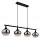 Pendule, Lustre suspendate - Lustra suspendata design modern MAXY 4L negru/fumuriu