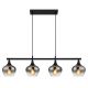 Pendule, Lustre suspendate - Lustra suspendata design modern MAXY 4L negru/fumuriu