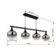 Pendule, Lustre suspendate - Lustra suspendata design modern MAXY 4L negru/fumuriu
