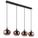 Pendule, Lustre suspendate - Lustra suspendata design modern MAXY 4L negru/cupru