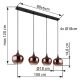 Pendule, Lustre suspendate - Lustra suspendata design modern MAXY 4L negru/cupru