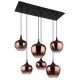 Pendule, Lustre suspendate - Lustra suspendata design modern MAXY 6L negru/cupru