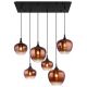 Pendule, Lustre suspendate - Lustra suspendata design modern MAXY 6L negru/cupru