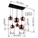 Pendule, Lustre suspendate - Lustra suspendata design modern MAXY 6L negru/cupru