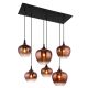 Pendule, Lustre suspendate - Lustra suspendata design modern MAXY 6L negru/cupru