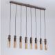 Pendule, Lustre suspendate - Lustra moderna cu 8 pendule Sweden II moca, chihlimbar