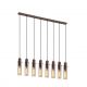 Pendule, Lustre suspendate - Lustra moderna cu 8 pendule Sweden II moca, chihlimbar