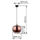 Pendule, Lustre suspendate - Pendul design modern MAXY negru/cupru