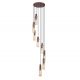 Pendule, Lustre suspendate - Lustra moderna cu 8 pendule Sweden II moca, chihlimbar