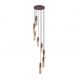 Pendule, Lustre suspendate - Lustra moderna cu 8 pendule Sweden II moca, chihlimbar