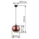 Pendule, Lustre suspendate - Pendul design modern MAXY negru/cupru