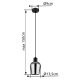 Pendule, Lustre suspendate - Pendul design modern RYAN negru/fumuriu