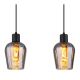 Pendule, Lustre suspendate - Lustra suspendata design modern RYAN 4L negru/fumuriu