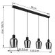 Pendule, Lustre suspendate - Lustra suspendata design modern RYAN 4L negru/fumuriu