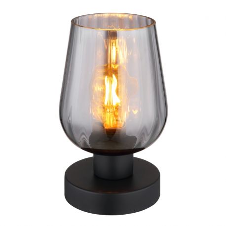 Veioze - Veioza/Lampa de masa design modern RYAN negru/fumuriu