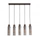 Pendule, Lustre suspendate - Lustra moderna cu 5 pendule Sweden II moca, chihlimbar