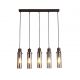 Pendule, Lustre suspendate - Lustra moderna cu 5 pendule Sweden II moca, chihlimbar