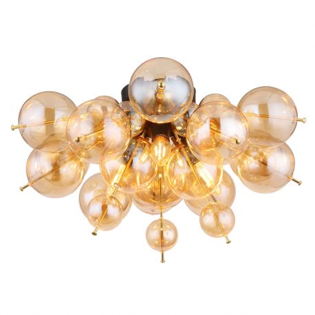Lustre aplicate - Lustra aplicata design modern UDO 3L negru/chihlimbar