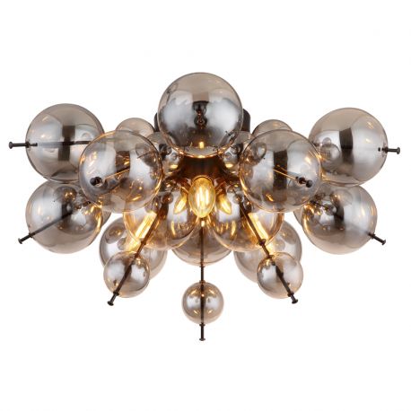 Lustre aplicate - Lustra aplicata design modern UDO 3L negru/fumuriu