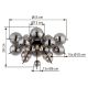 Lustre aplicate - Lustra aplicata design modern UDO 3L negru/fumuriu