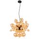 Pendule, Lustre suspendate - Lustra suspendata design modern UDO 6L negru/chihlimbar