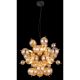 Pendule, Lustre suspendate - Lustra suspendata design modern UDO 6L negru/chihlimbar